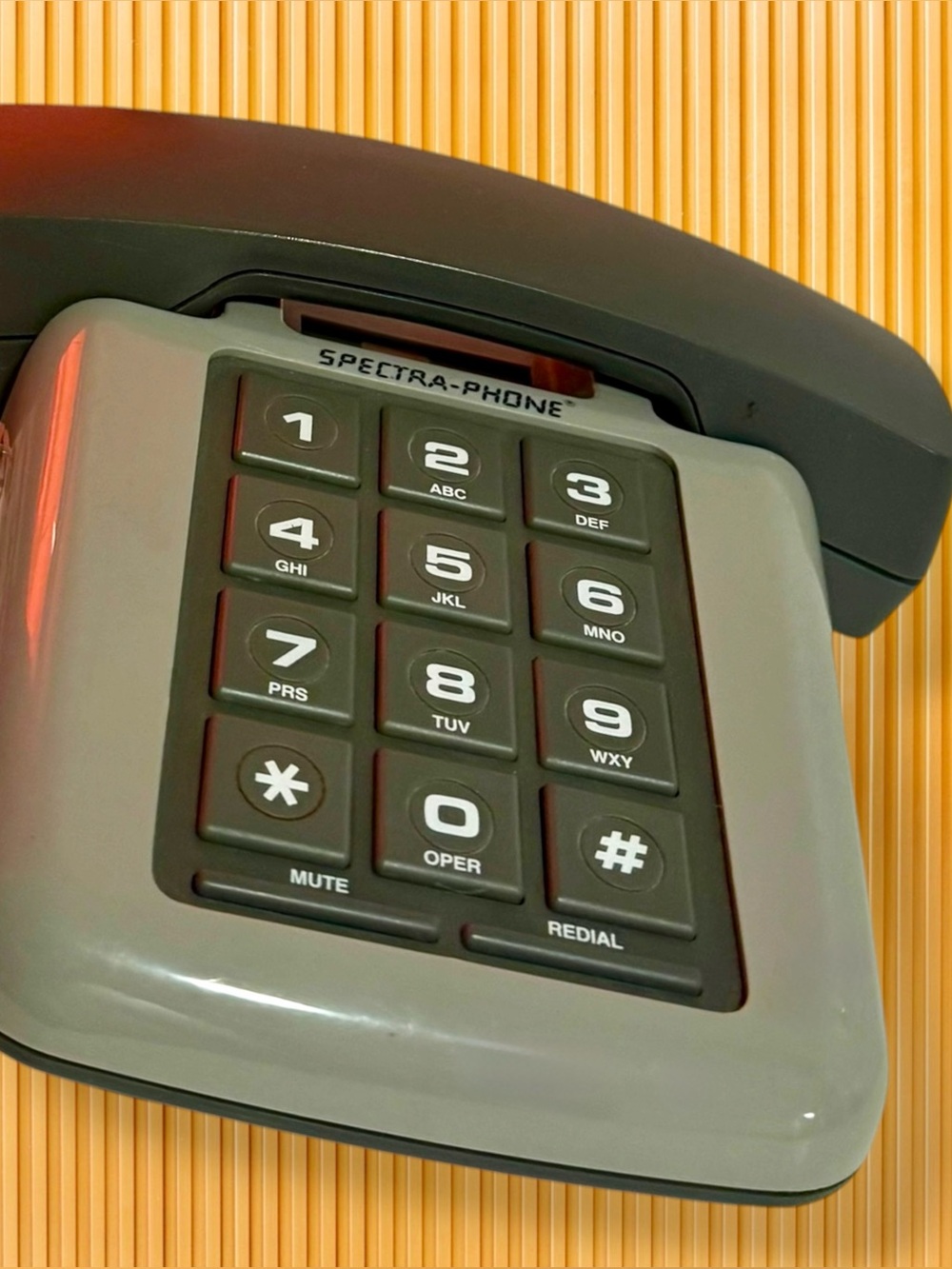 80s Spectra-Phone Desk Telephone – Retro Vintage Decor, Analog Aesthetic